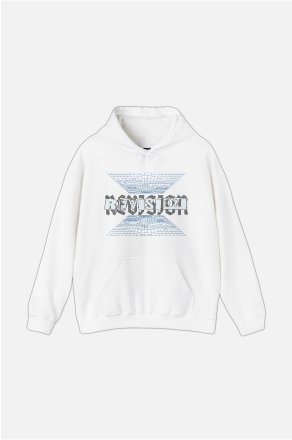 CYBER SKULL WHITE HOODIE