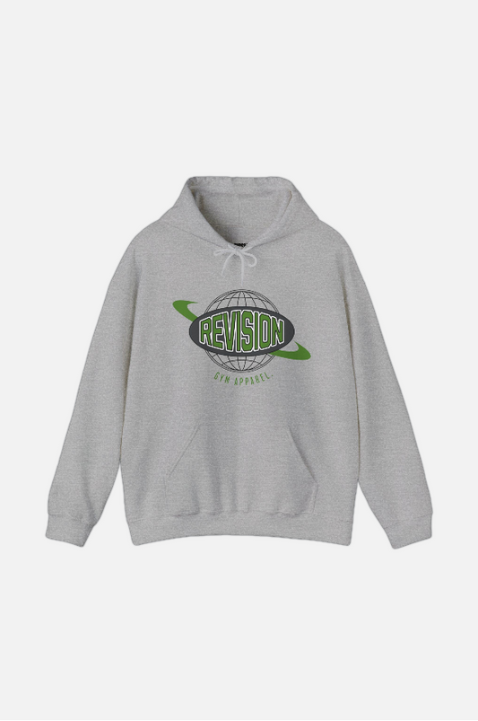 AROUND THE GLOBE GREY HOODIE