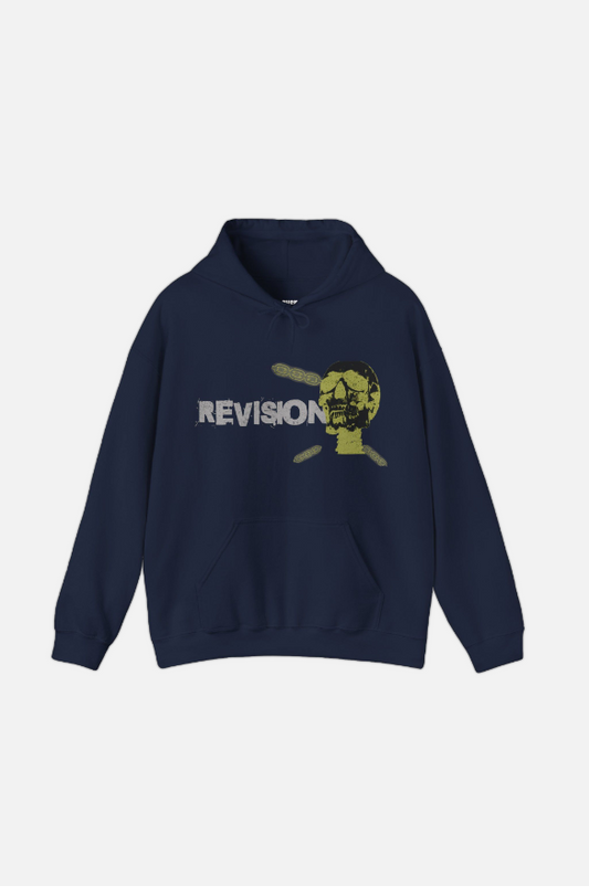CHAINED SKULL NAVY HOODIE
