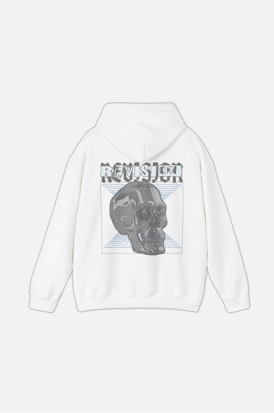 CYBER SKULL WHITE HOODIE