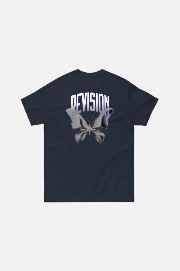 LIGHTNING BUTTERFLY NAVY T-SHIRT